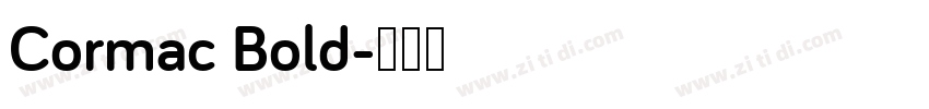 Cormac Bold字体转换